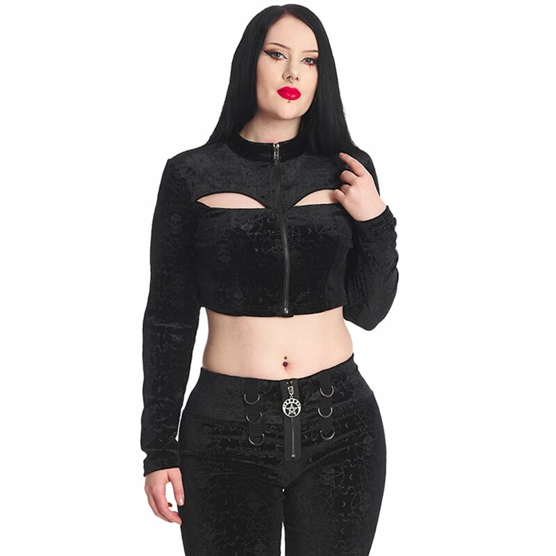 Banned Alternative Langarm Crop Top - Space Babe 4 Banned Alternative Langarm Crop Top - Space Babe – Bild 2