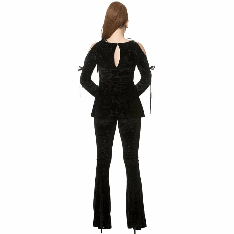 Banned Burnout Goth Top - Black Angel 6 Banned Burnout Goth Top - Black Angel – Bild 4