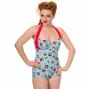Banned Neckholder Badeanzug - Blindside Cherry 1 Banned Neckholder Badeanzug - Blindside Cherry -Langarm Sales Store banned neckholder badeanzug blindside cherry