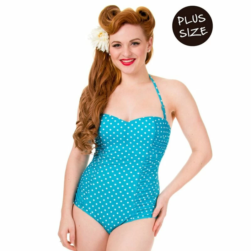 Banned Neckholder Badeanzug - Grooving Polka Dots 4 Banned Neckholder Badeanzug - Grooving Polka Dots – Bild 2