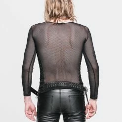 Devil Fashion Langarm Mesh Top - Stitched -Langarm Sales Store devil fashion langarm mesh top stitched3
