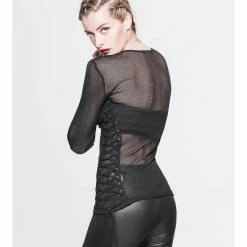 Devil Fashion Langarm Mesh Top - Stitched -Langarm Sales Store devil fashion langarm mesh top stitched5
