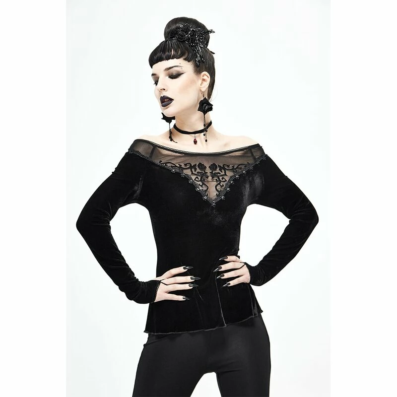 Devil Fashion Langarm Top - Evelyn 3 Devil Fashion Langarm Top - Evelyn