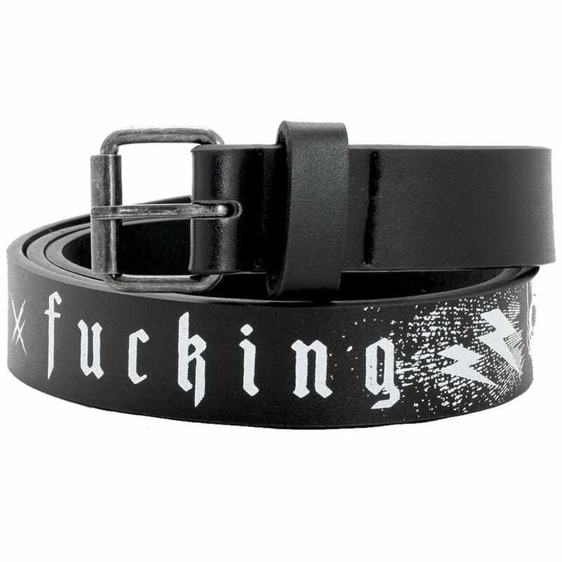 Hyraw Damen Ledergürtel - Fucking Hostile 5 Hyraw Damen Ledergürtel - Fucking Hostile – Bild 3