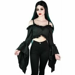 Killstar Crop Top - Tessa Terror Chiffon