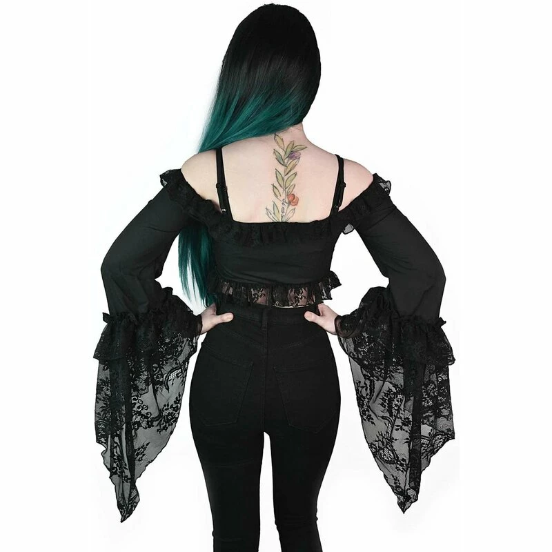 Killstar Crop Top - Tessa Terror Lace 4 Killstar Crop Top - Tessa Terror Lace – Bild 2