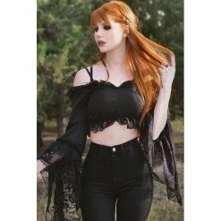 Killstar Crop Top - Tessa Terror Lace 7 Killstar Crop Top - Tessa Terror Lace -Langarm Sales Store killstar crop top tessa terror lace3