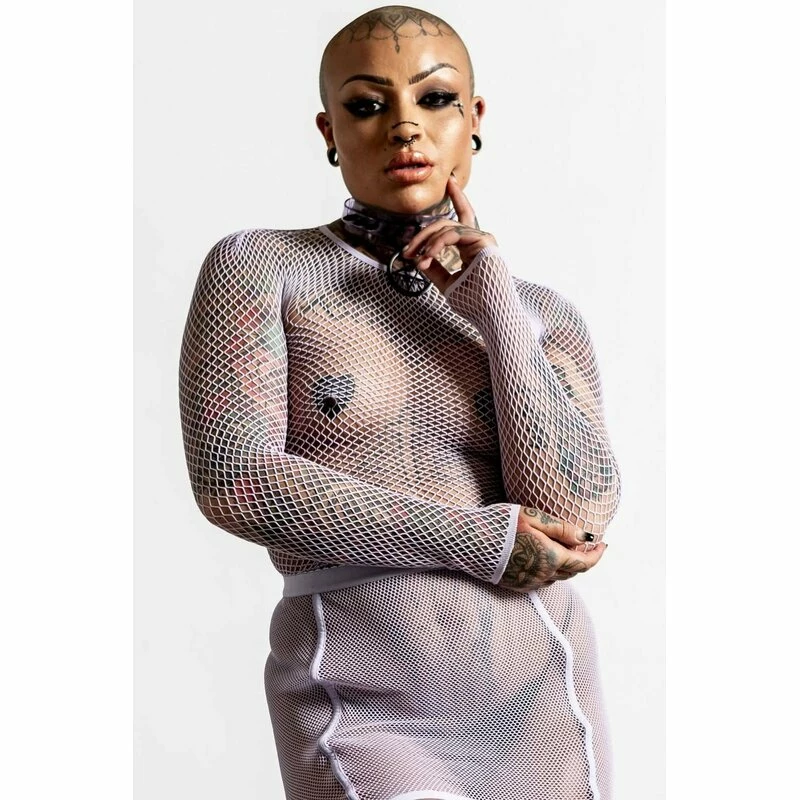 Killstar Fishnet Top - Sweetheart Lilac 3 Killstar Fishnet Top - Sweetheart Lilac