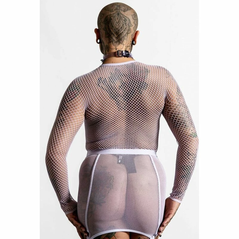 Killstar Fishnet Top - Sweetheart Lilac 5 Killstar Fishnet Top - Sweetheart Lilac – Bild 3
