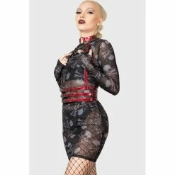 KILLSTAR Geschirr - Slamming Tunes Harness 10 KILLSTAR Geschirr - Slamming Tunes Harness -Langarm Sales Store killstar geschirr slamming tunes harness3