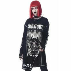 Killstar Gothic Top - Chill Out Drape Top 13 Killstar Gothic Top - Chill Out Drape Top -Langarm Sales Store killstar gothic top chill out drape top6