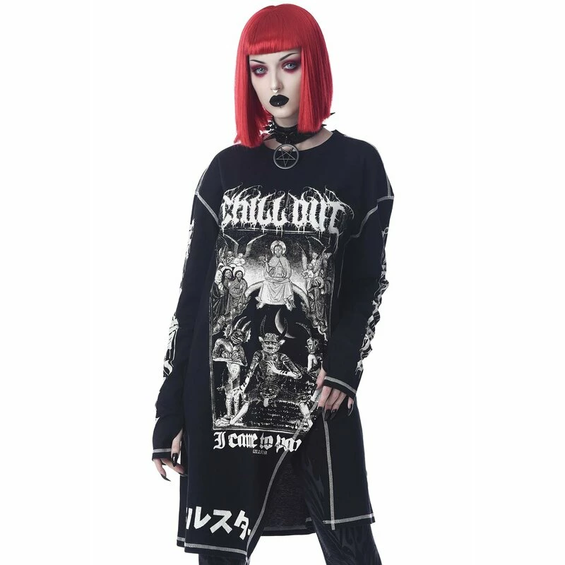 Killstar Gothic Top - Chill Out Drape Top 8 Killstar Gothic Top - Chill Out Drape Top – Bild 6