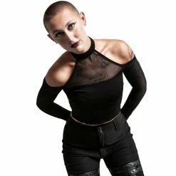 Killstar Gothic Top - Nightcall Fishnet