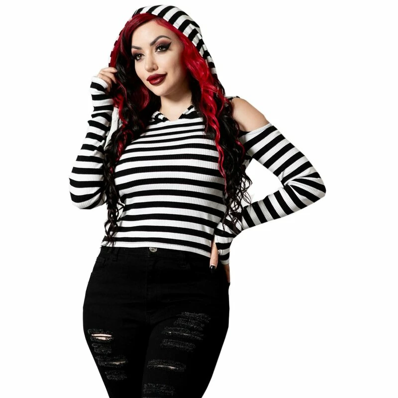 Killstar Kapuzentop - Cause Of Death Weiß 3 Killstar Kapuzentop - Cause Of Death Weiß