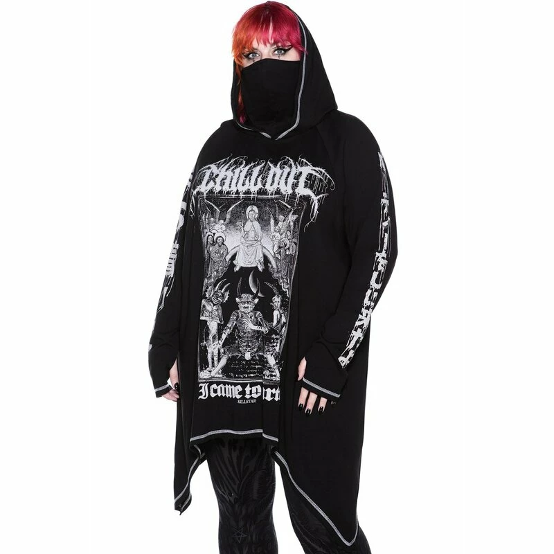 Killstar Kapuzentop - Chill Out Drape Hoodie 6 Killstar Kapuzentop - Chill Out Drape Hoodie – Bild 4