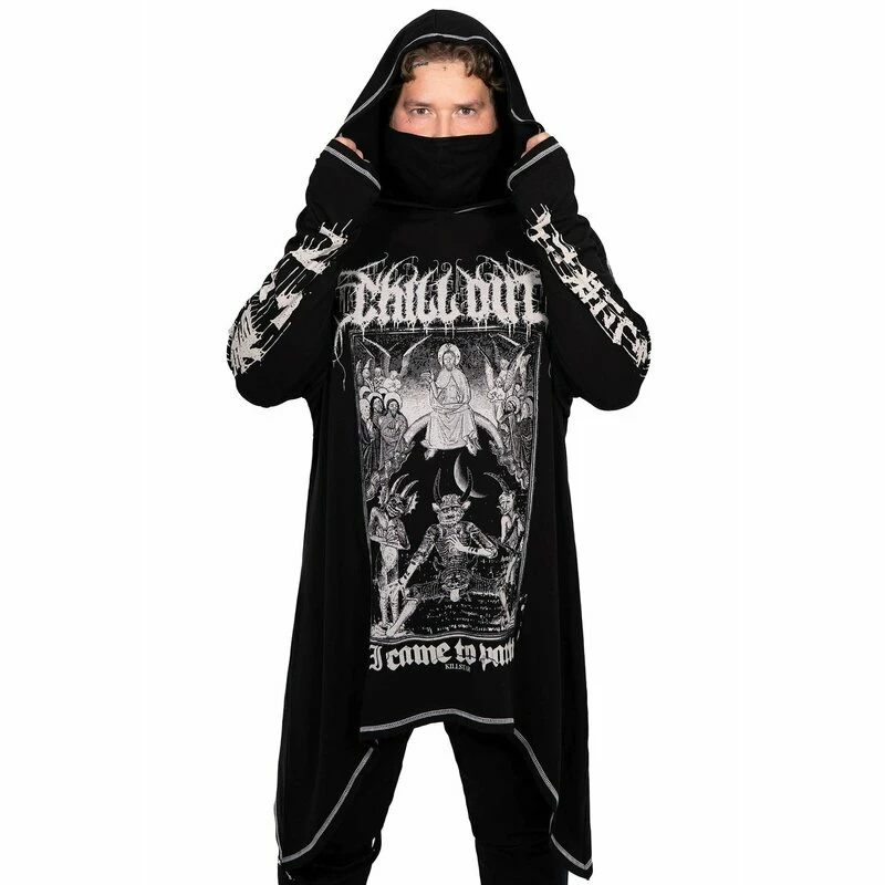 Killstar Kapuzentop - Chill Out Drape Hoodie 8 Killstar Kapuzentop - Chill Out Drape Hoodie – Bild 6