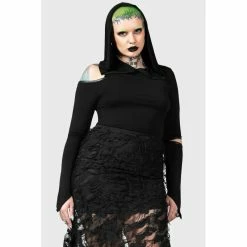 Langarm Sales Store -Langarm Sales Store killstar kapuzentop morwen2