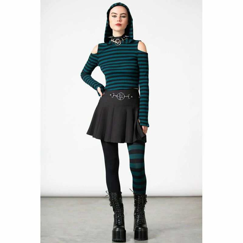 KILLSTAR Kapuzentop - Zephyr Grün 5 KILLSTAR Kapuzentop - Zephyr Grün – Bild 3