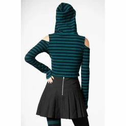 KILLSTAR Kapuzentop - Zephyr Grün 11 KILLSTAR Kapuzentop - Zephyr Grün -Langarm Sales Store killstar kapuzentop zephyr gruen4