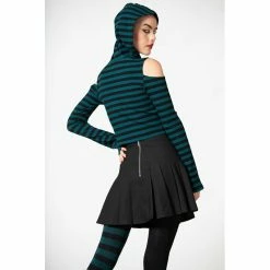 KILLSTAR Kapuzentop - Zephyr Grün 12 KILLSTAR Kapuzentop - Zephyr Grün -Langarm Sales Store killstar kapuzentop zephyr gruen5