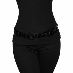 Killstar Kunstleder Gürtel - Deathridge Schwarz