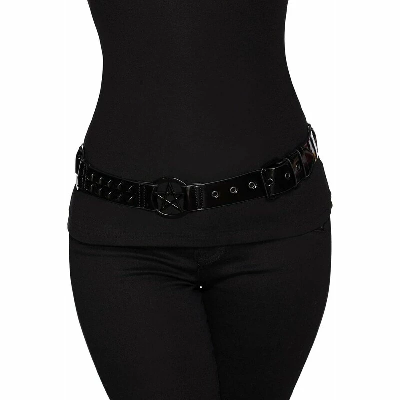 Killstar Kunstleder Gürtel - Deathridge Schwarz 3 Killstar Kunstleder Gürtel - Deathridge Schwarz
