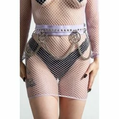 Killstar Kunstleder Taillengürtel - Curses Lilac