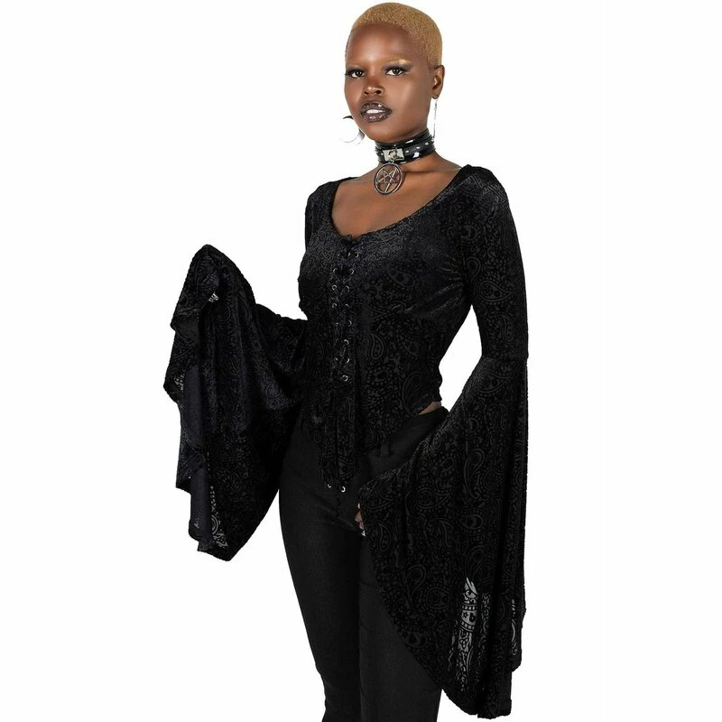 Killstar Langarm Bluse - Betty Sage 5 Killstar Langarm Bluse - Betty Sage – Bild 3