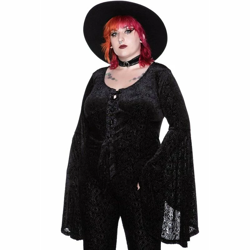 Killstar Langarm Bluse - Betty Sage 6 Killstar Langarm Bluse - Betty Sage – Bild 4