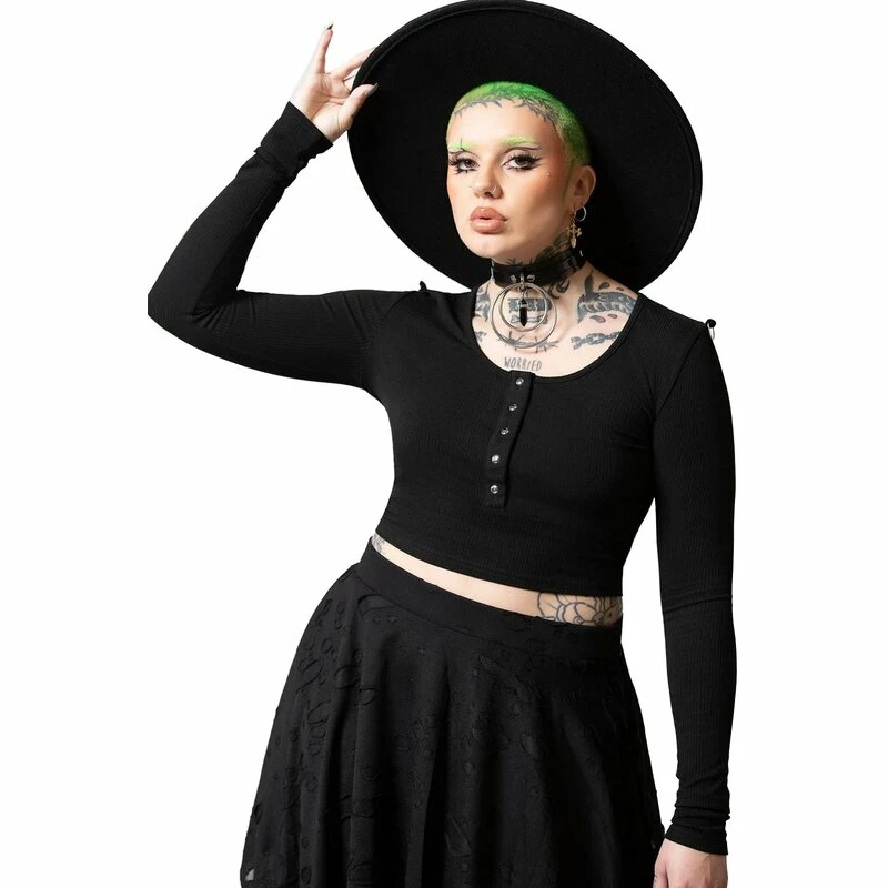 Killstar Langarm Crop Top - Bethel 6 Killstar Langarm Crop Top - Bethel – Bild 4