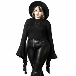 Killstar Langarm Crop Top - Elemental Eclipse