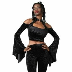 KILLSTAR Langarm Crop Top - Felinology