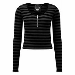 Killstar Langarm Crop Top - Izora Grau 11 Killstar Langarm Crop Top - Izora Grau -Langarm Sales Store killstar langarm crop top izora grau4