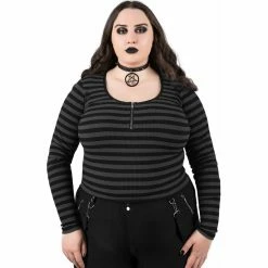 Killstar Langarm Crop Top - Izora Grau 13 Killstar Langarm Crop Top - Izora Grau -Langarm Sales Store killstar langarm crop top izora grau6