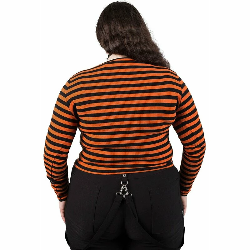 Killstar Langarm Crop Top - Izora Kürbis 8 Killstar Langarm Crop Top - Izora Kürbis – Bild 6