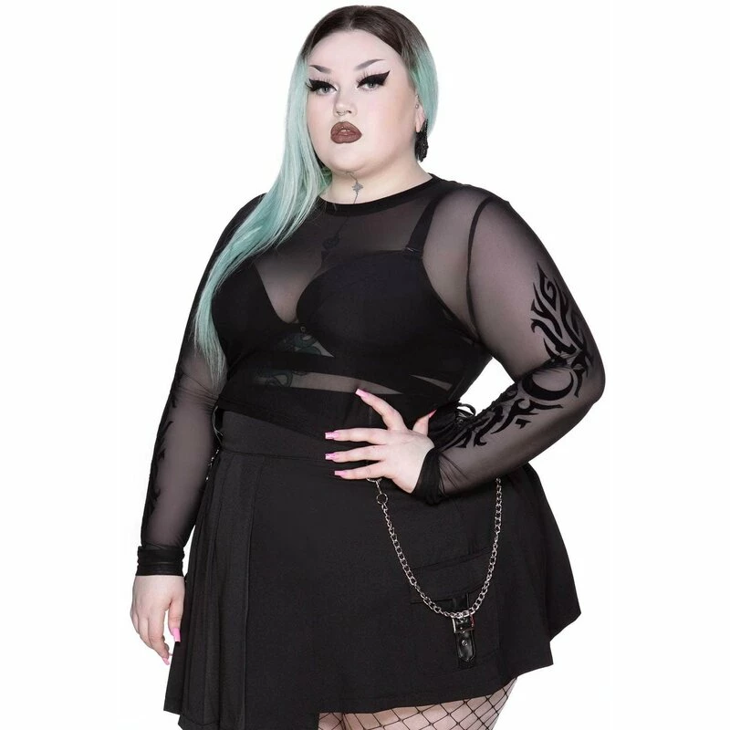 Killstar Langarm Crop Top - Millenium Mesh 4 Killstar Langarm Crop Top - Millenium Mesh – Bild 2