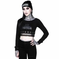 Killstar Langarm Crop Top - Nitro Jen