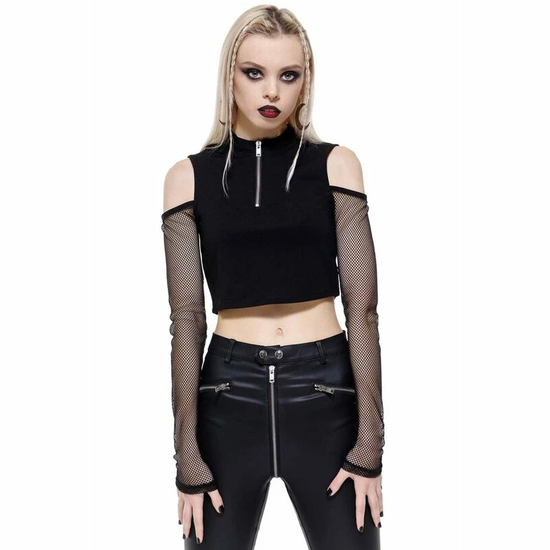 Killstar Langarm Crop Top - Salome 3 Killstar Langarm Crop Top - Salome