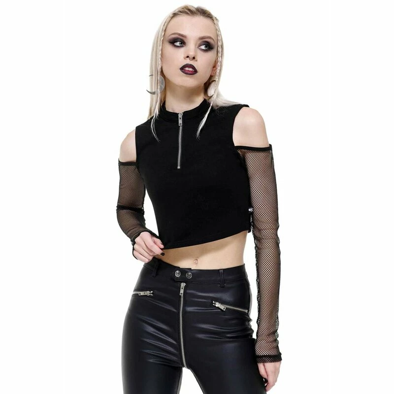 Killstar Langarm Crop Top - Salome 4 Killstar Langarm Crop Top - Salome – Bild 2