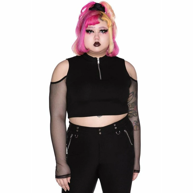 Killstar Langarm Crop Top - Salome 6 Killstar Langarm Crop Top - Salome – Bild 4