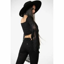 KILLSTAR Langarm Crop Top - Sentina -Langarm Sales Store killstar langarm crop top sentina5