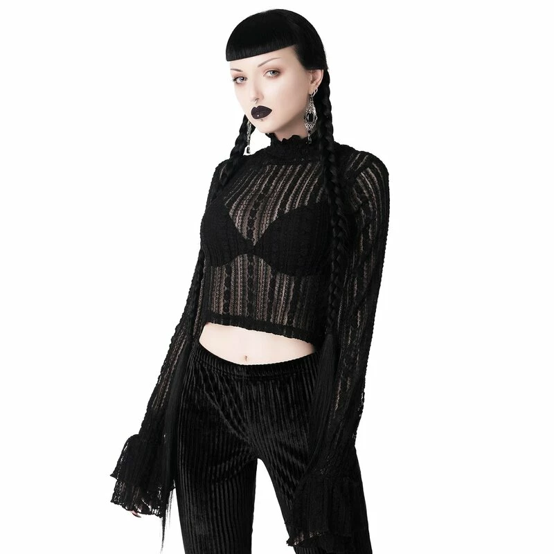 Killstar Langarm Crop Top - Seren 3 Killstar Langarm Crop Top - Seren