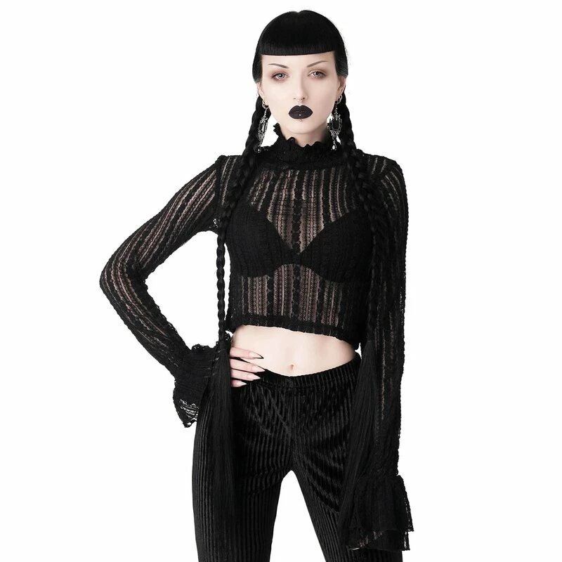 Killstar Langarm Crop Top - Seren 4 Killstar Langarm Crop Top - Seren – Bild 2