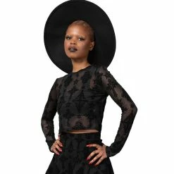 Killstar Langarm Crop Top - Steeple