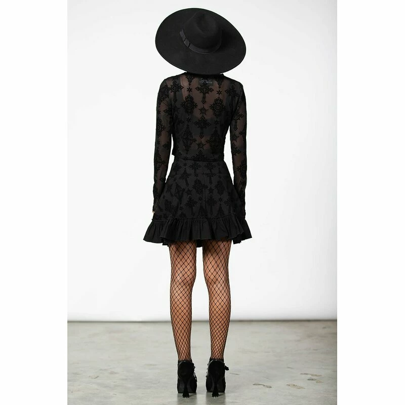 Killstar Langarm Crop Top - Steeple 4 Killstar Langarm Crop Top - Steeple – Bild 2