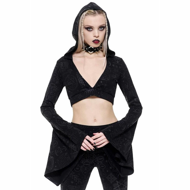 Killstar Langarm Crop Top - Witchhead 4 Killstar Langarm Crop Top - Witchhead – Bild 2