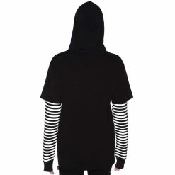 Killstar Langarm Kapuzentop - Jax Weiß -Langarm Sales Store killstar langarm kapuzentop jax weiss4