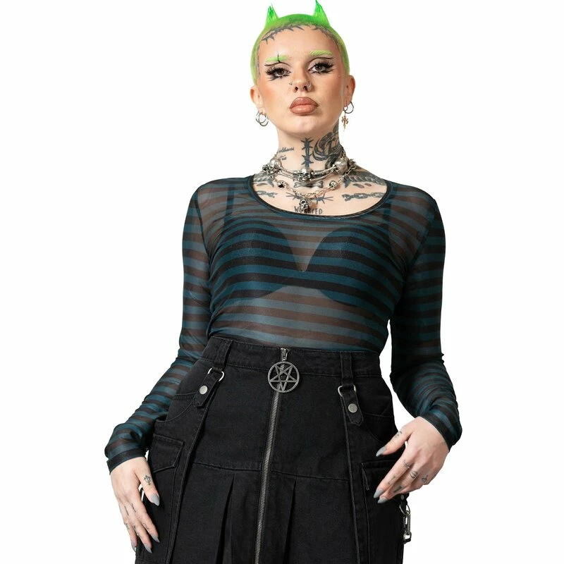 KILLSTAR Langarm Mesh Top - Astraios Grün 3 KILLSTAR Langarm Mesh Top - Astraios Grün