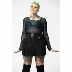 KILLSTAR Langarm Mesh Top - Astraios Grün 7 KILLSTAR Langarm Mesh Top - Astraios Grün -Langarm Sales Store killstar langarm mesh top astraios gruen2