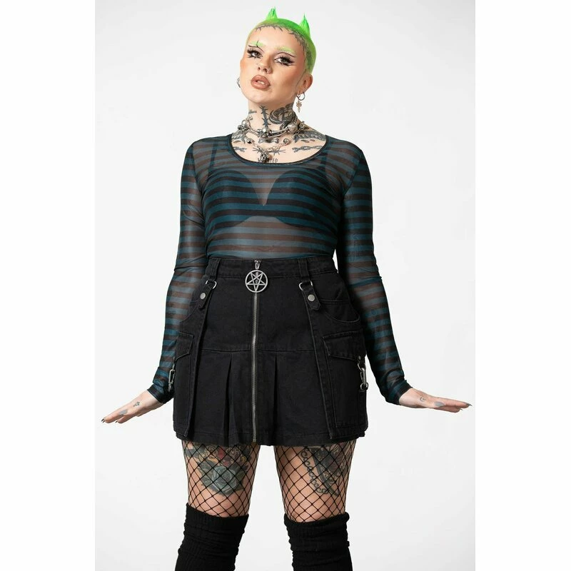 KILLSTAR Langarm Mesh Top - Astraios Grün 4 KILLSTAR Langarm Mesh Top - Astraios Grün – Bild 2